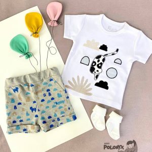 ست تیشرت شلوارک بچه گانه کد 32035 پولونیکس