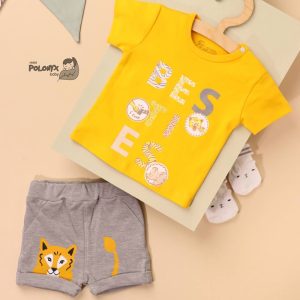 ست تیشرت شلوارک بچه گانه کد 32039 پولونیکس