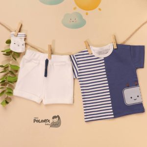 ست تیشرت شلوارک بچه گانه کد 32033 پولونیکس