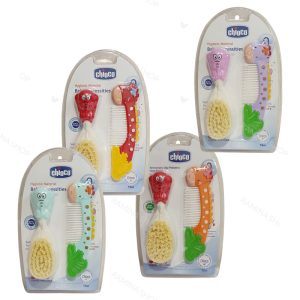 شانه و برس نوزاد عروسکی طرح فیل و زرافه چیوکو