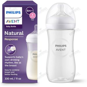شیشه شیر طلقی 330 میل مدل Natural Response اونت Avent