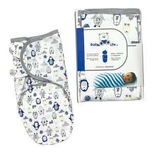 قنداق چسبی نوزاد طرح پنگوئن بیبی فورلایف