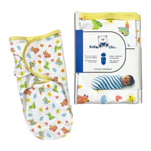 قنداق چسبی نوزاد طرح تمساح و طوطی بیبی فورلایف