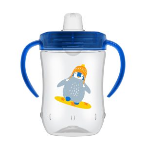 لیوان آبمیوه خوری کودک 9+ ماه سوپاپ دار 270 میل پنگوئن دکتر براون
