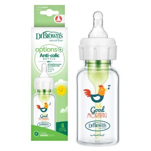 شیشه شیر پیرکس 120 میل طرح خروس آپشن پلاس دکتر براون