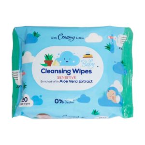 دستمال مرطوب پاک کننده کودک 20 عددی کانواس