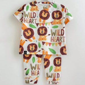 ست تیشرت شلوار بچه گانه طرح Lion کوالا