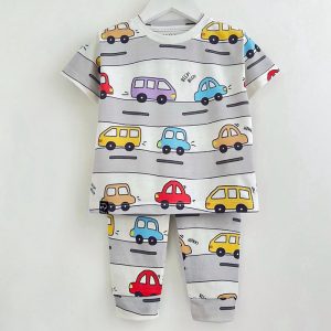 ست تیشرت شلوار بچه گانه طرح ماشین کوالا