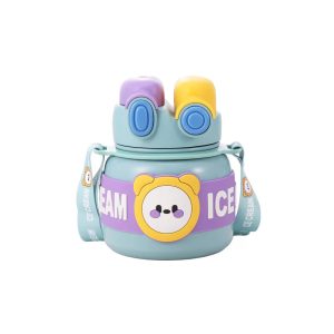 فلاسک استیل 850 میل نی دار دو کاره Ice Cream - آبی