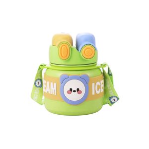 فلاسک استیل 850 میل نی دار دو کاره Ice Cream - سبز