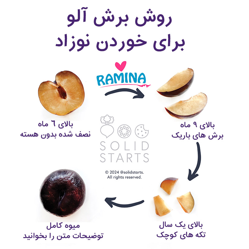 روش خوردن آلو برای نوزاد