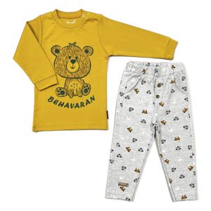 ست بلوز آستین بلند و شلوار بچه گانه طرح گوچی به آوران