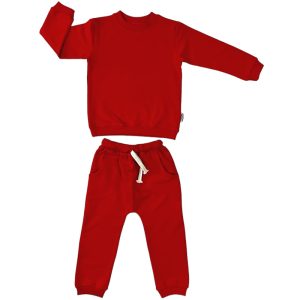 بلوز آستین بلند و شلوار دورس قرمز بچه گانه لوپتو