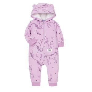 سرهمی فوتر کلاه دار بدون جوراب بچه گانه دخترانه طرح یونیکورن