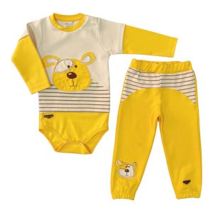 ست زیر دکمه ای بلند و شلوار بچه گانه طرح هورام به آوران