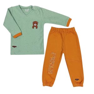 ست بلوز آستین بلند و شلوار طرح فندی به آوران