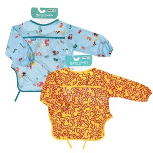 پیشبند آستین دار مشمایی کاسه دار کودک کد BJ3 بیبی جم