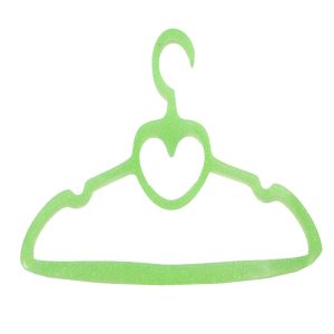 چوب لباسی رزین نوزاد طرح قلب - سبز