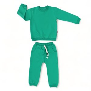 بلوز آستین بلند و شلوار دورس سبز چمنی بچه گانه لوپتو