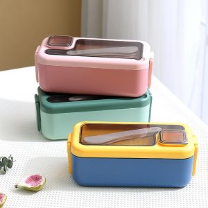 ظرف غذای لانچ باکس 1000 میل با قاشق و کارد