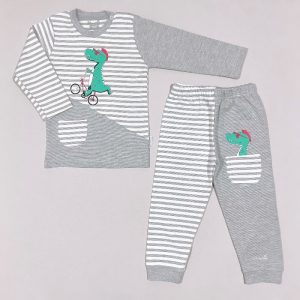 ست بلوز آستین بلند و شلوار بچه گانه طرح دینو به آوران