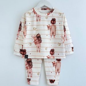 ست بلوز شلوار بچه گانه طرح دختر بچه ها کوالا