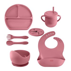 ست غذاخوری کودک تمام سیلیکون هشت تکه هاگی باگی