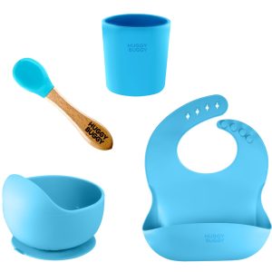 ست غذاخوری کودک تمام سیلیکون چهار تکه هاگی باگی
