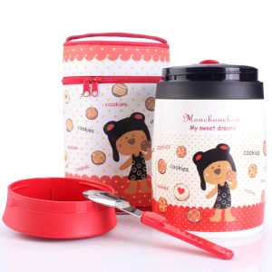 فلاسک غذا استیل قاشق دار 600 میل طرح خرس پینکا