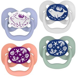 پستانک بادامی دو عددی 0 تا 6 ماه شبرنگ طرح وال دکتر براون