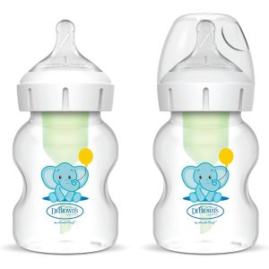 شیشه شیر 150 میل پهن طرح فیل دو عددی دکتر براون