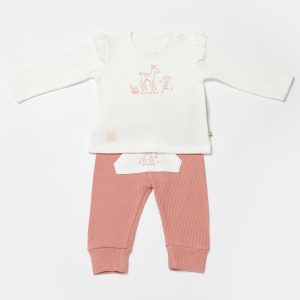 ست بلوز آستین بلند و شلوار کودک طرح گوزن بی ارگانیک