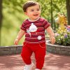 ست بلوز آستین کوتاه با شلوار بچه گانه پسرانه طرح مارتن پاریز Pariz