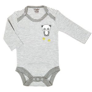 زیردکمه دار آستین بلند نوزاد طرح پاندا بیبی فورلایف Baby4life