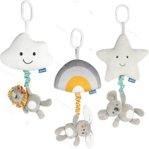 آویز کریر موزیکال طرح ابر، ستاره و رنگین کمان آیپینکی