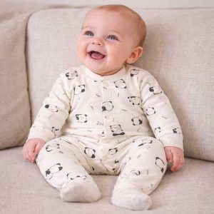 سرهمی نوزادی جوراب دار کد 3674 بژ ببتو Bebetto