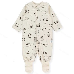 سرهمی نوزادی جوراب دار کد 3674 بژ ببتو Bebetto