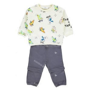 ست بلوز آستین بلند و شلوار کودک کد 4571 ببتو Bebetto