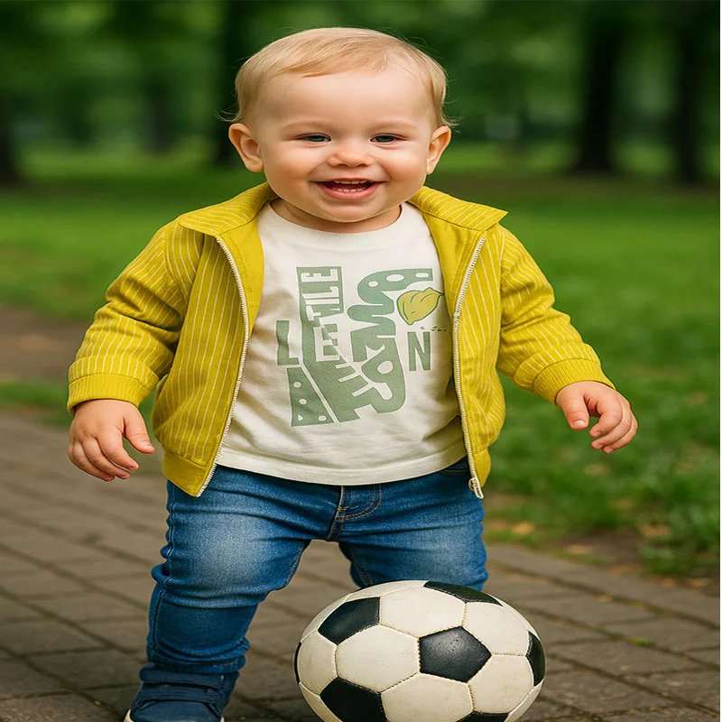 ست سویشرت، تیشرت و شلوار جین طرح برگ زرد لمون Lemon