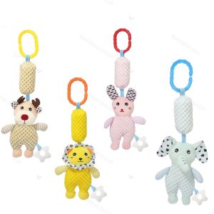 آویز عروسکی کالسکه و کریر طرح حیوانات اس کی کی بیبی