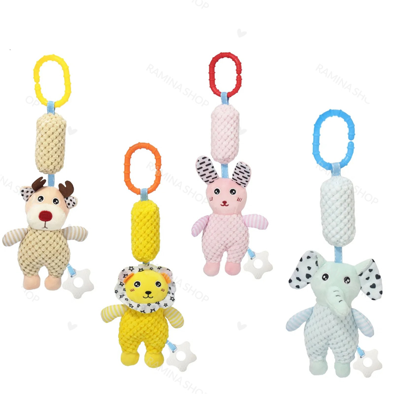 آویز عروسکی کالسکه و کریر طرح حیوانات اس کی کی بیبی