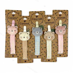 بند پستانک پولیشی طرح خرس بامزه کارامل