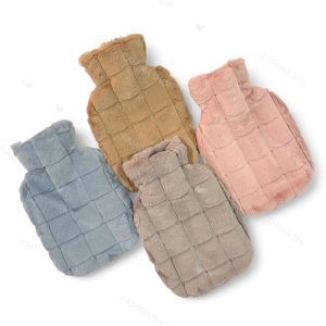 کیسه آب گرم کودک پولیشی چهارخانه با جای دست