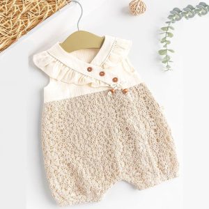 رامپر نوزادی دخترانه طرح گیپور مای میو Mymio