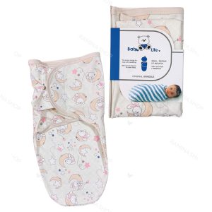 قنداق چسبی نوزاد دخترانه طرح خرگوش و ماه بیبی فورلایف Baby4life