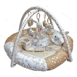 تشک بازی پولیشی طرح خرگوش کرم بیبی فان Baby Fun