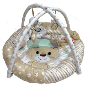 تشک بازی پولیشی نوزاد طرح خرس کرم بیبی فان Baby Fun