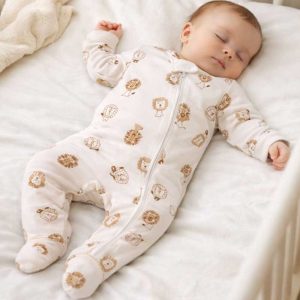 سرهمی بدون جوراب نوزادی طرح شیر بی بیبی Bi Baby