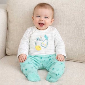 سرهمی جورابی نوزادی طرح گلابی بی ارگانیک Biorganic