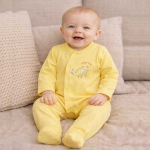 سرهمی جوراب دار نوزادی طرح راکون بی ارگانیک Biorganic